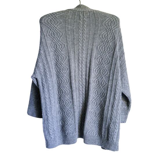 Reformation Chamonix 100% Alpaca Open Front Cardigan Chunky Knit Gray Small Fall - Picture 7 of 7